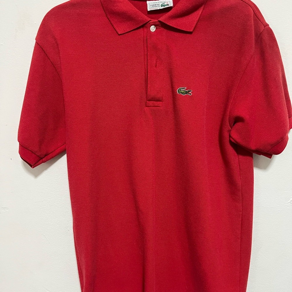 VINTAGE La Chemise Lacoste Vibrant Red Polo